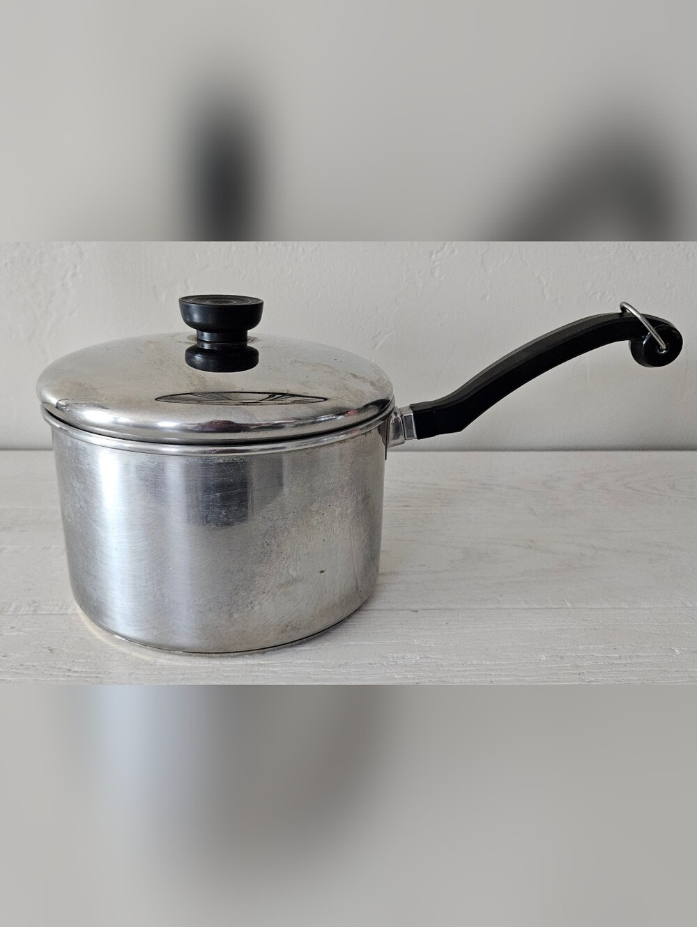 Vintage Farberware 3 Qt Stainless Steel Aluminum Clad Pan Pot w/Lid